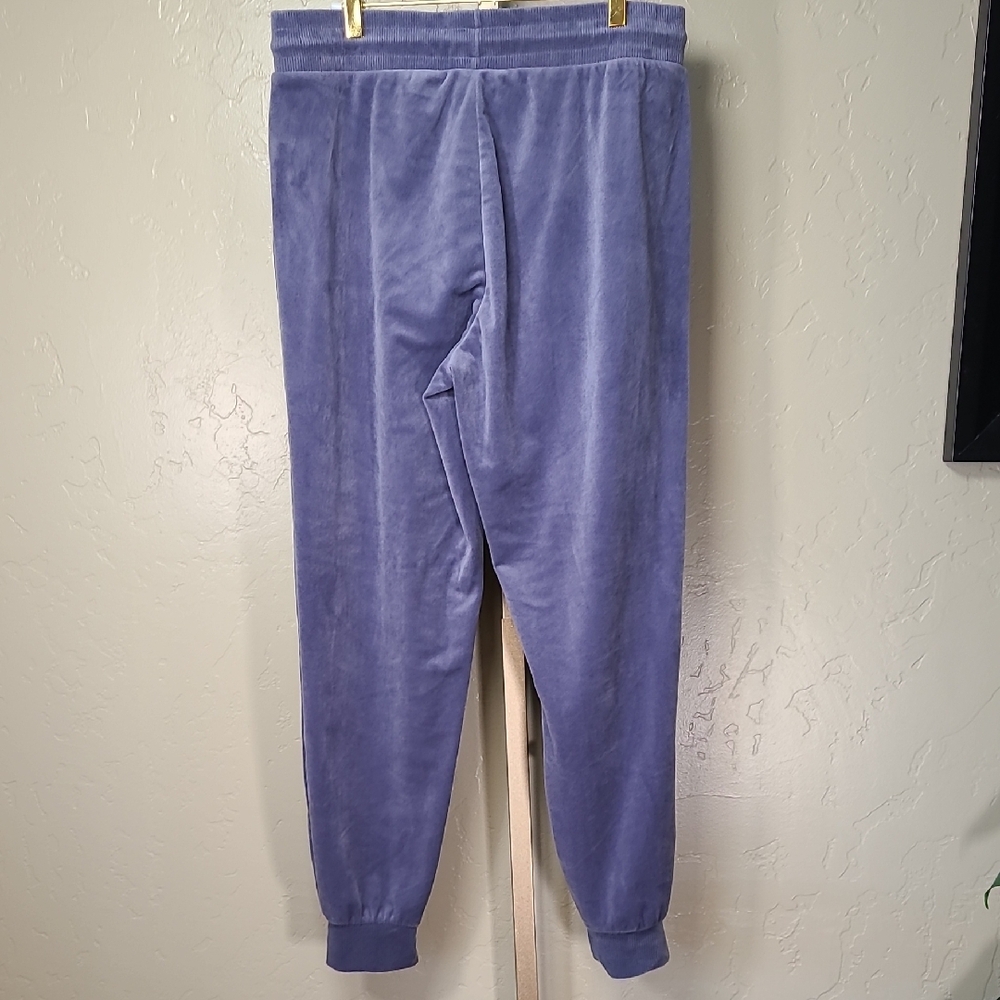Bebe Sport Lavender Gray Velour Hoodie and Joggers Set Large - Picture 13 of 16